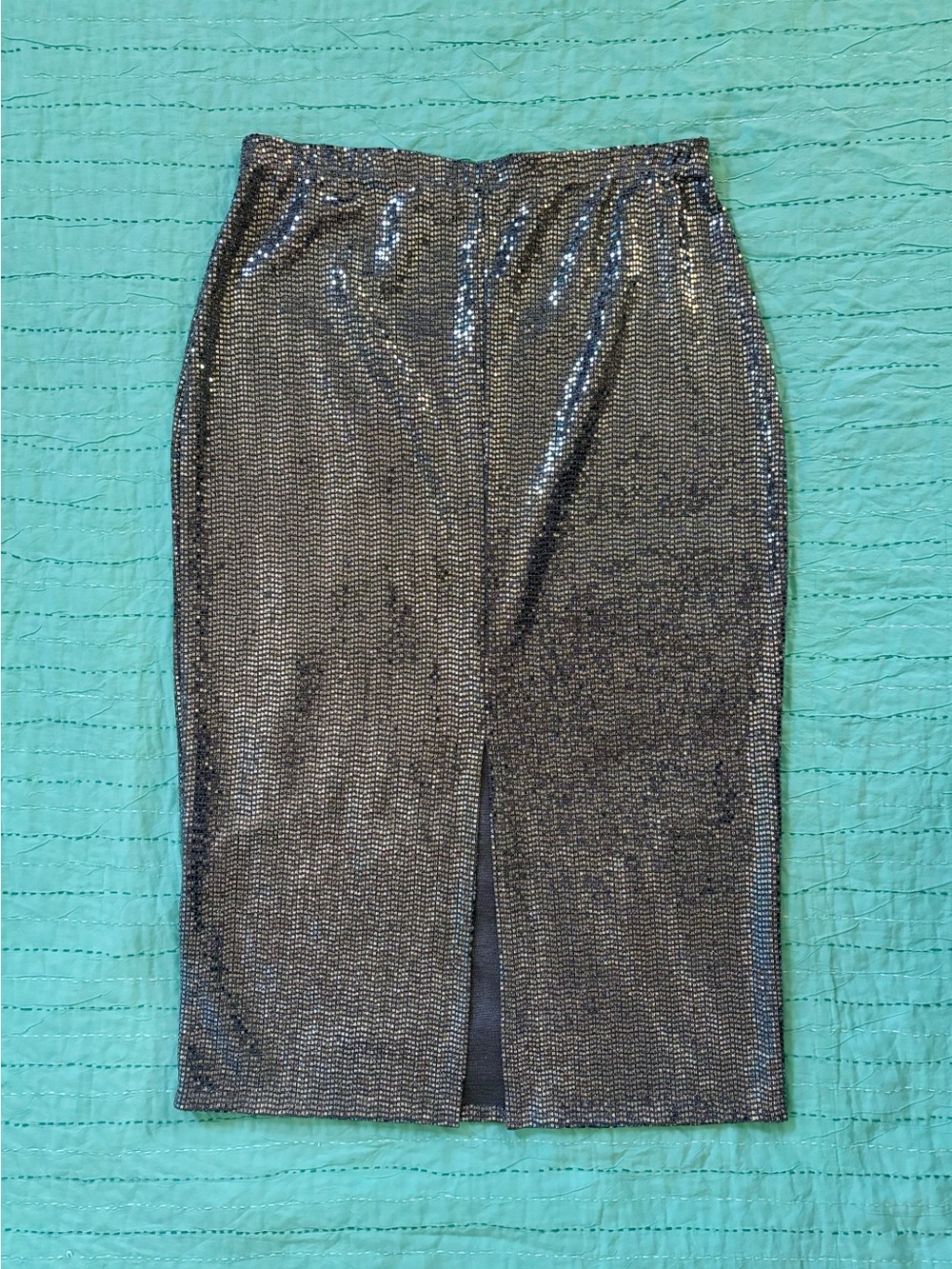 Express Sequin Pencil Skirt Silver size L Can also wear as a top/dress.